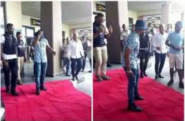 #BBNaija: Kemen arrives Akwa Ibom in style, see how he was welcomed (Photos)